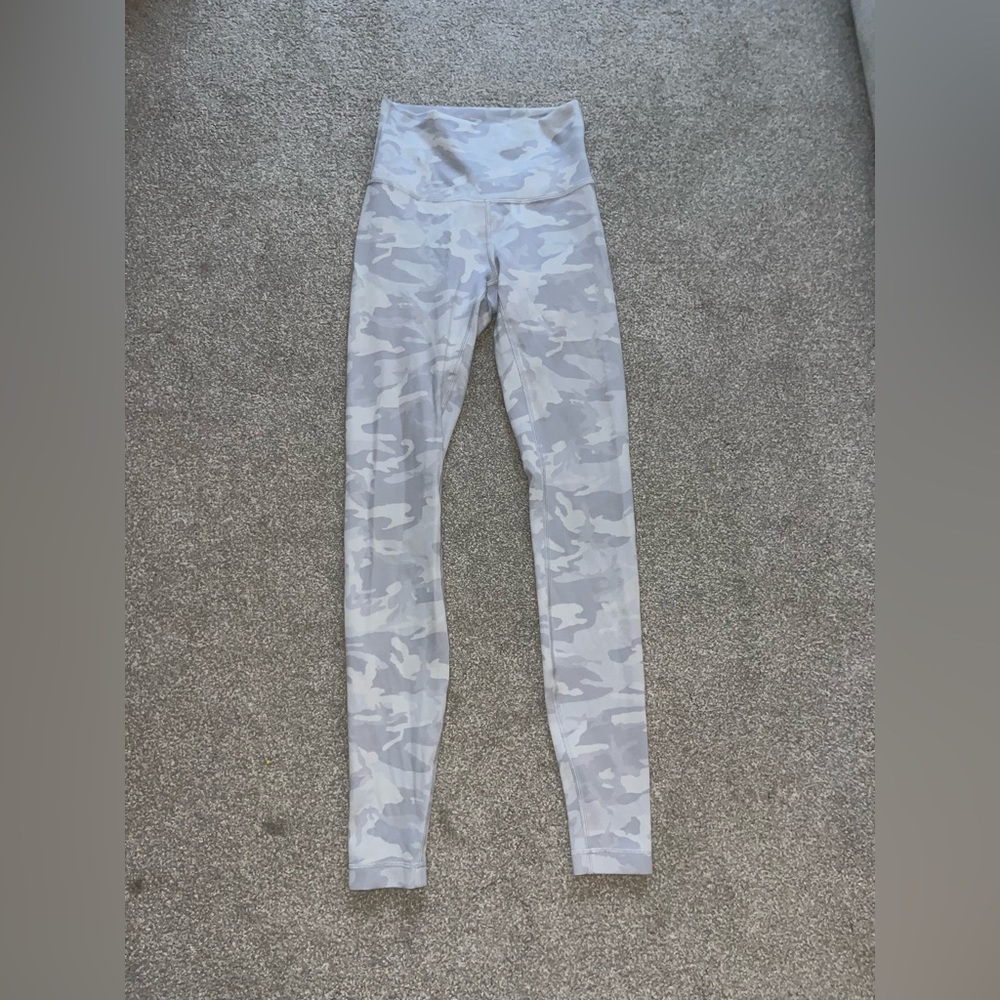 Lululemon align high rise leggings white camo size 4